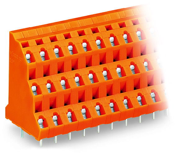 Triple-deck PCB terminal block 2.5 mm² Pin spacing 7.62 mm orange