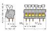 PCB terminal block push-button 2.5 mm² gray