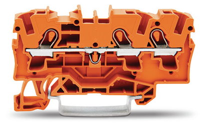 3-conductor through terminal block 4 mm² suitable for Ex e II applications orange