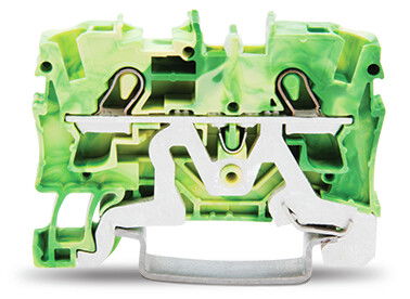 2-conductor ground terminal block 4 mm² suitable for Ex e II applications green-yellow