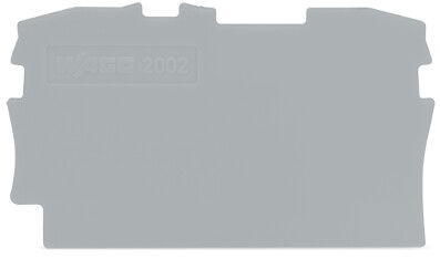 End and intermediate plate 0.8 mm thick gray