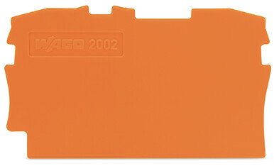 End and intermediate plate 0.8 mm thick orange