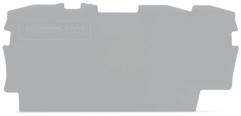 End and intermediate plate 0.8 mm thick gray