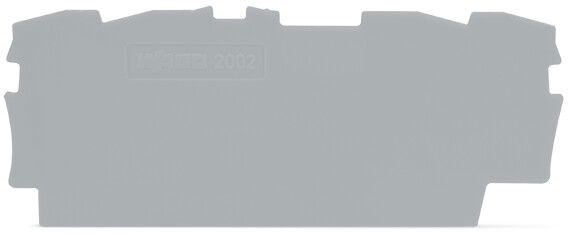 End and intermediate plate 0.8 mm thick gray