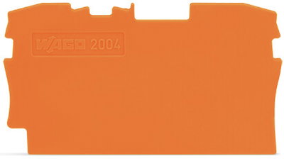 End and intermediate plate 1 mm thick orange