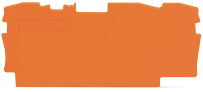 End and intermediate plate 1 mm thick orange