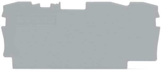 End and intermediate plate 1 mm thick gray