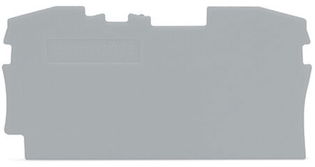 End and intermediate plate 1 mm thick gray