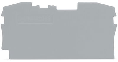 End and intermediate plate 1 mm thick gray