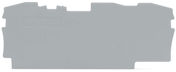 End and intermediate plate 1 mm thick gray