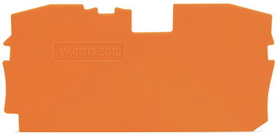End and intermediate plate 1 mm thick orange