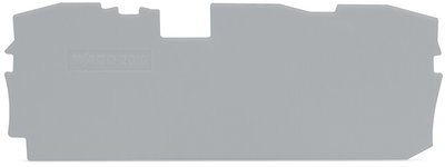 End and intermediate plate 1 mm thick gray