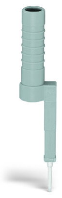 Test plug adapter for 4 mm Ø test plugs for testing TOPJOB®S rail-mounted terminal blocks gray
