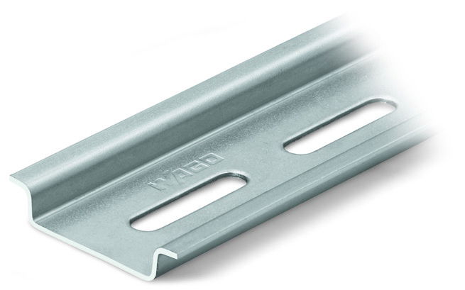 Steel carrier rail 35 x 7.5 mm 1 mm thick silver-colored