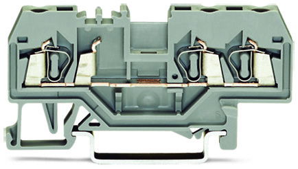 3-conductor through terminal block 2.5 mm² center marking gray