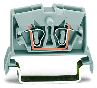2-conductor miniature through terminal block 2.5 mm² with test option gray