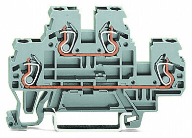 Double-deck terminal block Through/through terminal block L/L gray