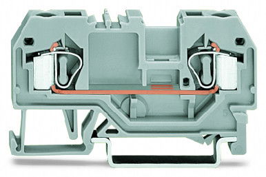 2-conductor through terminal block 4 mm² center marking gray