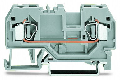 2-conductor through terminal block 4 mm² center marking gray