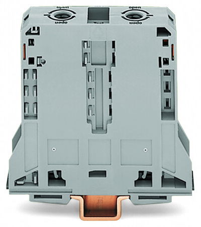 2-conductor through terminal block 95 mm² lateral marker slots gray
