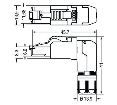 Connector PROFINET RJ-45 Cat. 6A