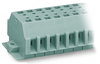2-conductor terminal strip without push-buttons with snap-in mounting feet gray
