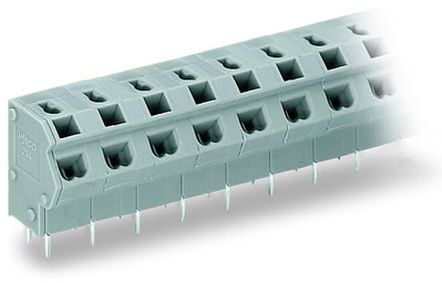 2-conductor PCB terminal block 0.75 mm² Pin spacing 7.5/7.62 mm gray