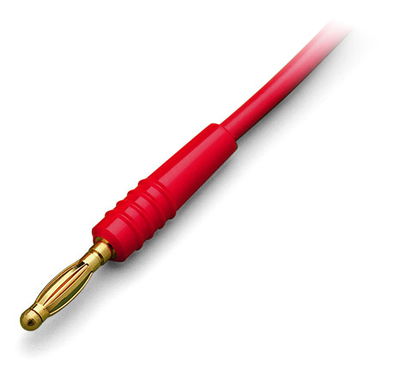 Test plug 2 mm Ø with 500 mm cable red