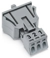 Snap-in plug 3-pole Cod. B gray