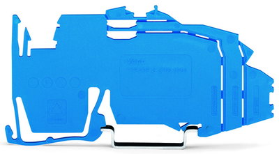 Busbar carrier not suitable for use as end stop for DIN 35 rail blue