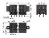 THR male header, 2-row 0.8 x 0.8 mm solder pin straight black