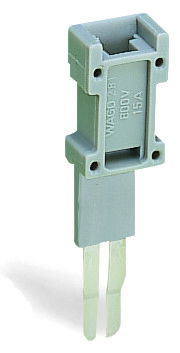 Test plug module modular suitable for all WAGO 281, 776, 777 and 781 series rail-mounted terminal blocks with jumper slots in the current bar gray
