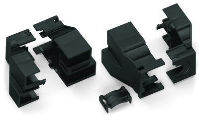 Strain relief housing 7-pole with locking clip black