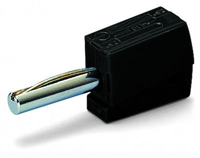 Banana plug for socket 4 mm Ø black