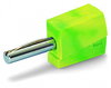 Banana plug for socket 4 mm Ø green-yellow