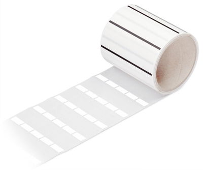 Self-laminating labels for TP printers white