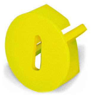 Finger guard touchproof cover protects unused conductor entries yellow