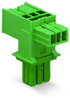 T-distribution connector 2-pole Cod. E green