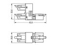 H-distribution connector 4-pole Cod. A white