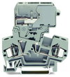 2-conductor disconnect terminal block for DIN-rail 35 x 15 and 35 x 7.5 4 mm² gray