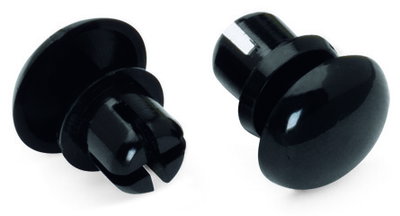 Fixing pin 5 mm Ø, for 1.5 ... 2.5 mm mounting plates Plastic black