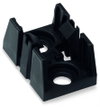 Mounting plate 2-pole for distribution connectors black