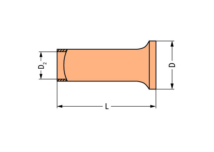 Ferrule Sleeve for 6 mm² / AWG 10 uninsulated silver-colored – Image 2 of 2