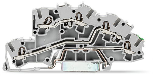 Multilevel installation terminal block with operating slots 2.5 mm² gray