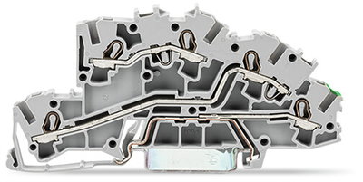 Multilevel installation terminal block with operating slots 2.5 mm² gray