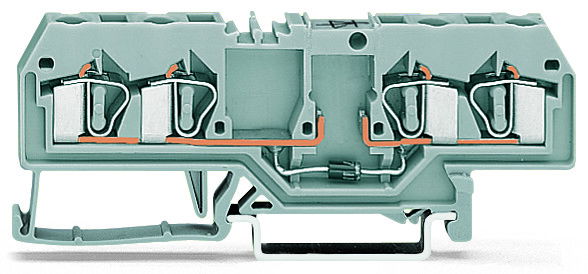 Component terminal block 4-conductor with diode 1N5408 gray