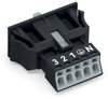 Snap-in plug 5-pole Cod. A black