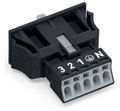 Snap-in plug 5-pole Cod. A black
