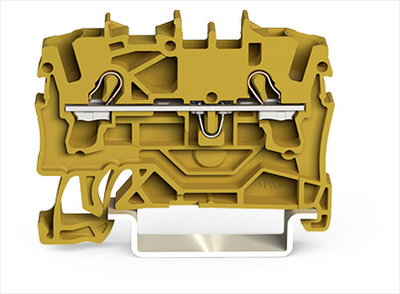 2-conductor through terminal block 2.5 mm² suitable for Ex e II applications yellow