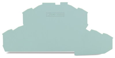 End and intermediate plate 0.8 mm thick gray